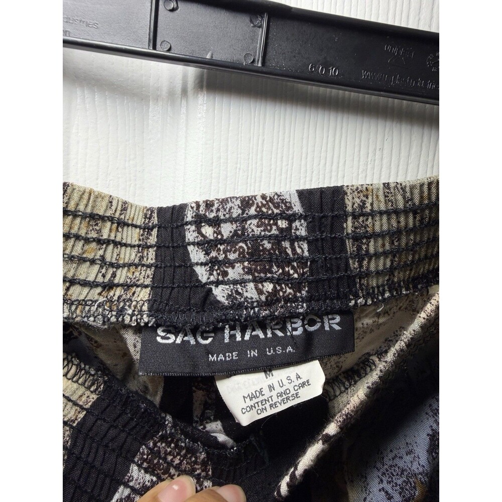 Vintage 90s Sag Harbor Boho Midi Skirt 100% Rayon Made in USA Flowy Earth Tone - Picture 6 of 9